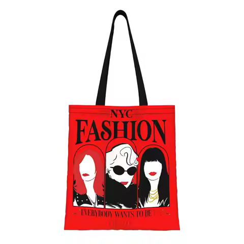 1PC NYC Fashion Design Comedy Lover Canvas Tote Bag The Devil Wears Prada‌ Handbag Outdoor Handbag T