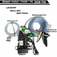 MESIN POMPA AIR DC 250 PSI GUN ZET METAL+TABUNG SABUN ALAT CUCI STEAM