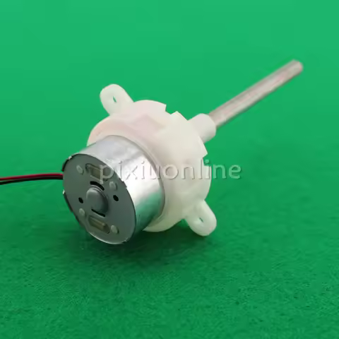 1pc J210 Round White 300 Gear DC Motor Long Blind Hole Shaft fit Solar energy Low Speed and Mute DIY