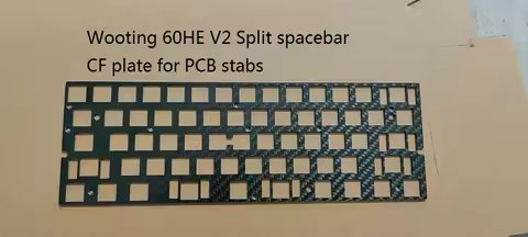 CF plate for pcb screw in stabs for wooting keyboard 60HE V2 with split spacebar hall effect HE swit