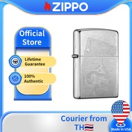 Zippo Ace of Spades Design Chrome Windproof Pocket Lighter  29685(ไม่มีเชื้อเพลิงภายใน โปรดซื้อแยกต่