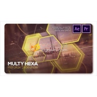 PR and AE template hexagonal mask transition visual effect technology company promo video production