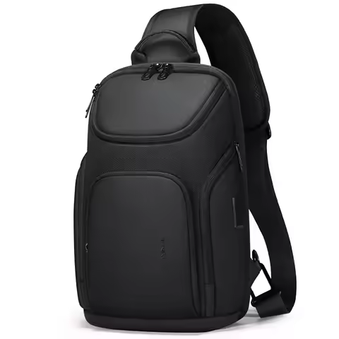 Fenruien Men Shoulder Bag For Men Waterproof USB Charge Crossbody Bags Male Short Trip Chest Bag Fit