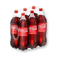Coca Cola โค้ก น้ำอัดลม รสชาติออริจินัล สูตรน้ำตาลน้อยกว่า ขนาด 2 ลิตร แพ็ค 6 ขวด