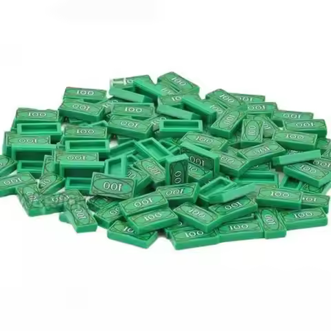 20pcs Millionaire Building Blocks Toys Money Green Kids Collection Souvenir Funny Dollar USD Small P