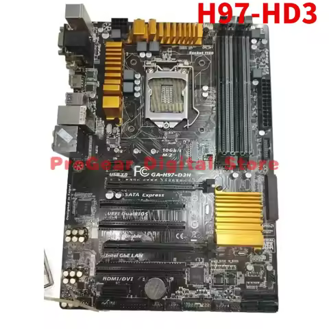 Used for GIGABYTE H97-HD3 LGA1150 Intel H97 ATX DDR3 Motherboard Supports 4th Gen CPU