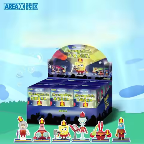 New2025 SpongeBob SquarePants Band Assembles Building Blocks Pendant Gift Dolls To Decorate Children