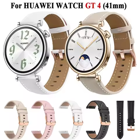 New 18mm Leather Strap For Huawei Watch GT 4 41mm Smart Watch Band For Huawei Watch GT4 41mm Strap W