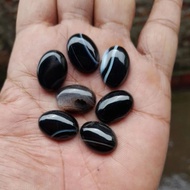 Agate black Solomonnatural 18x13 mm