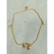 4 gram light gold nori anklet
