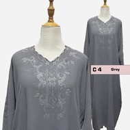 Baju Kaftan Sulam CEY | Jubah Abaya Sulam CEY