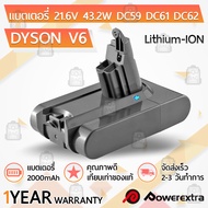 รับประกัน 1 ปี - แบตเตอรี่ Dyson V6 เครื่องดูดฝุ่น 21.6V 2Ah สำหรับ Battery Dyson V6 Handheld Clean