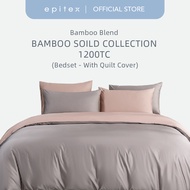 Epitex Bamboo Viscose 1200TC Reversible Bedset | Bedsheet | Extra Soft (With Quilt Cover)