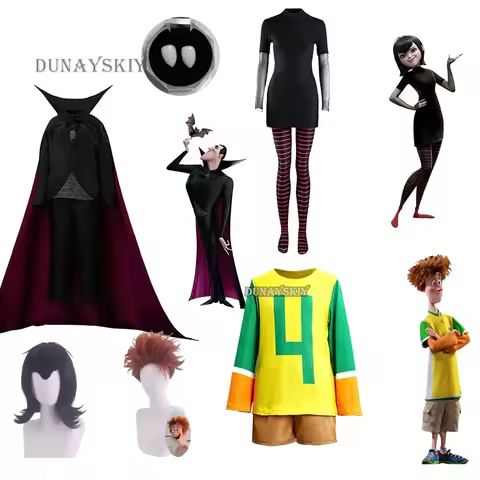 CosplayAdults Kids Mavis Dracula Vampire Cosplay Costumes Tooth Black Cute Mavis Halloween Jonathan 