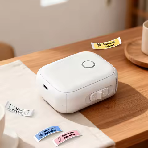 Adhesive Label Printer Marklife P12 Portable Labeler Inkless Thermal Printer with P12 Label Stickers