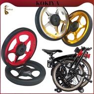 [kokiya] -light Folding bike Wheels Bicycle Refit for Brompton Bicycle Pushing Folded Bicycle Transp