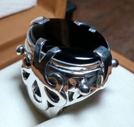 Nigel Ring Yemeni Aqeeq Carnelian Aqeeq Devil Wears Prada Black Agate Handmade