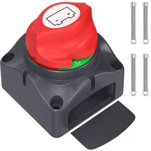 DaierTek Car Battery Disconnect Switch 48V 24V 12V Cut Off 2 Position 2 Pin M10 275A Battery Connect