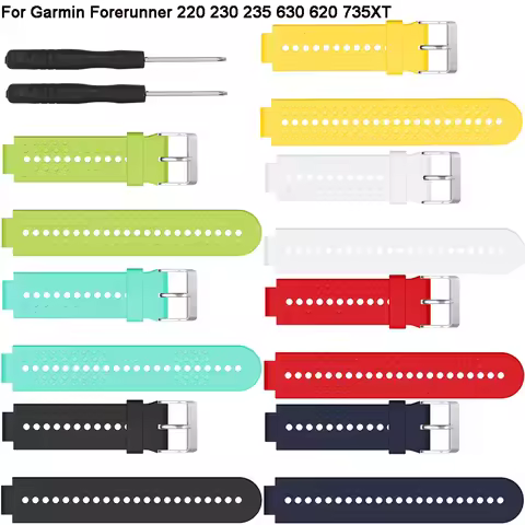WatchBand For Garmin Forerunner 235 235 Lite 735XT Band Silicone Bracelet For Forerunner 220 230 620