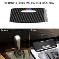 Car Storage Box Panel Trim Cover Decals For BMW 3 Series E90 E92 E93 2005-2012 Carbon Fiber Sticker Interior Auto Access