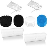 24pcs Filter Media Replacement Kit for Fluval FX2/FX4/FX5/FX6 Aquarium Filters, Include Ceramic Bags