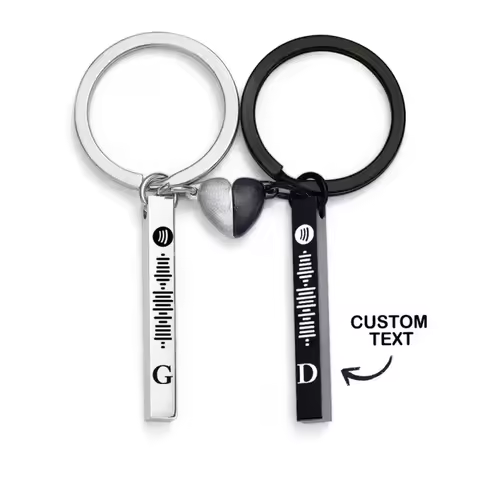 Custom Soptify Code and Initial Bar Keychain