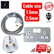 EXTENSION 15A to 13A Converter Heavy Duty Trailing Extension Socket CabLE