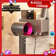Space Aluminum Hair Dryer Holder For Dyson Metal Dryer Cradle Straightener Stand Wall Shelf without Drilling Bathroom Organizer