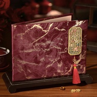 Marriage Sign-In Book Chinese Style Suede Ceremony List Wedding Guest Sign-In Book Popularity Bookke