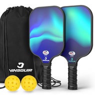 VINSGUIR Pickleball Paddles, Fiberglass Pickleball Paddles Set of 2, Lightweight Pickleball Rackets 