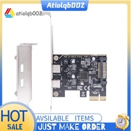 PCIE to Dual Type C Expansion Card PCI-E X1 to 2-Port TYPE-C USB 3.2 GEN1 5Gbps Convert Card ASM1042