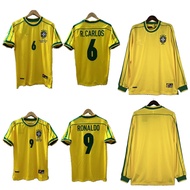 Brazil Jersey Retro 1998 Long Sleeve Home Classic
