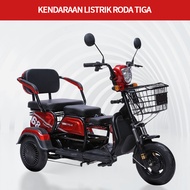 Sepeda Motor Roda 3 / Sepeda listrik roda tiga / skuter untuk orang tua / Sepeda Untuk Lansia