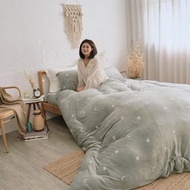 超柔瞬暖法蘭絨床包 被套 鋪棉暖暖被/床單 兩用被毯/FL034