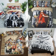 One piece anime bedsheet set cadar 4in1 single queen king Luffy Budak getah Roronoa Zoro Shanks Drac