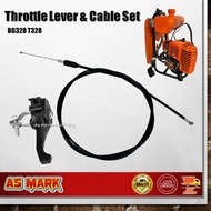 BG328 T328 Throttle Cable + Throttle Lever Brush Cutter Minyak Wayar