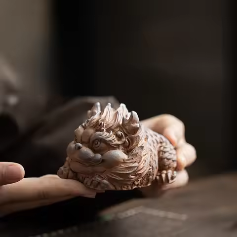 Old Rock Mud Kylin Tea Pet Living Room Tea Table Decoration Tea Ceremony Accessories Tea Tray Decora