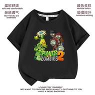 2026 Fashion 2026 Plants vs Zombies Joint Boys Short-Sleeved T-Shirt Machine Gun Pea Shooter Dr. Zom