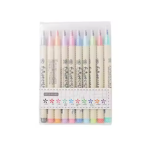 1 Set Color Watercolor Pen Soft Hair Beauty Pen Brush 10 Color Set Children's Student Comic Calligra
