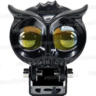 Lampu Sorot Tembak Laser Gun Mini LED D2 Owl Motor Mobil 20Watt 2 Warna Putih Kuning 20W 20 Watt Las