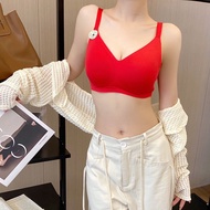 KY-D Autumn New Seamless Jelly Stick Integrated Fixed Cup Volcanic Rock Nude Feel Ultra-Thin Vest Comfortable Inner Bra