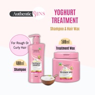 Watson Smoothing Yogurt Hair Treatment Shampoo (400ml)/Yogurt Rough Hair Treatment Wax Mask(500ml)