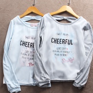 E193-E2 Children Clothing Size 140-150 Japanese Children Round Neck Long-Sleeved T-Shirt Medium Big 