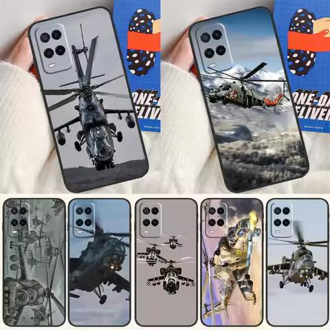 Mil Mi 24 Hind Helicopter For Oppo A74 A94 A54 A80 A78 A98 A40 A60 A18 A38 A58 A15 A17 A77 A57S A16