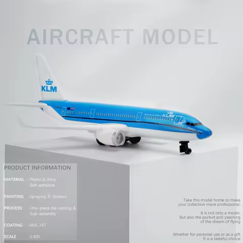 16cm b747 Holland B747 KLM Airlines Model Airplane Kits Gift Plane Model Metal Diecast Models Toys D