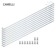 CAMELLI 10 Set Bike Spokes, Sliver with Accessories Cycling Spokes, Durable 13G ,2.2mm Diameter Carb