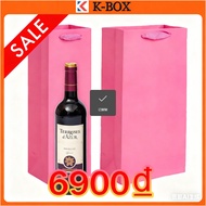 combo 5 Túi Giấy Đựng Rượu Vang 750ml Cao Cấp-Túi đựng rượu chai lọ túi quà tặng cứng cáp cao cấp có