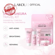 LACHAPELLE Skincare Gift Set Sakura Skincare Moisturizing Cherry Face Extract Care Blossom Tool Kit 