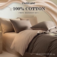 CozyLuxe 980TC Cotton Dual-Sided Bed Sheet Set – Hotel Feel & Smooth & Wrinkle-Resistant