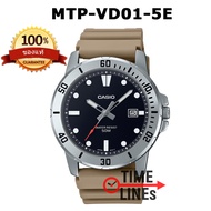 CASIO ของแท้ รุ่น MTP-VD01B MTP-VD01D MTP-VD01G MTP-VD01SG นาฬิกาผู้ชาย สายสแตนเลส กล่องและประกัน 1 